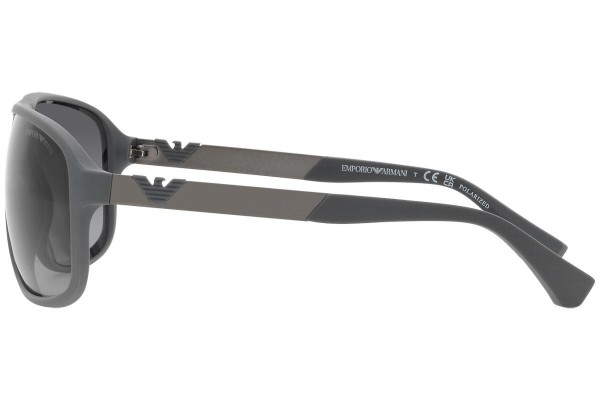 Okulary przeciwsłoneczne Emporio Armani EA4029 5060T3 Polarized Pilotki (Aviator) Szare