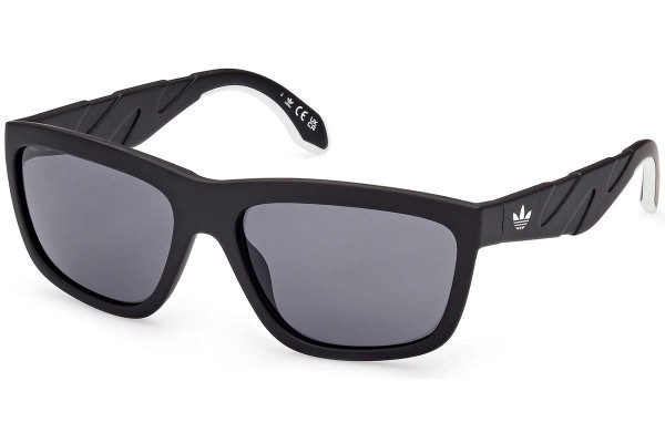 Okulary przeciwsłoneczne Adidas Originals OR0094 02A Kwadratowe Czarne