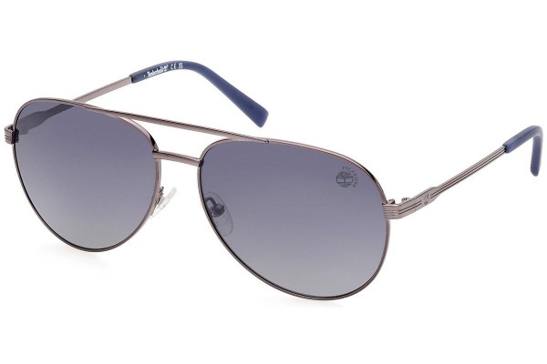 Okulary przeciwsłoneczne Timberland TB9317 12D Polarized Pilotki (Aviator) Szare