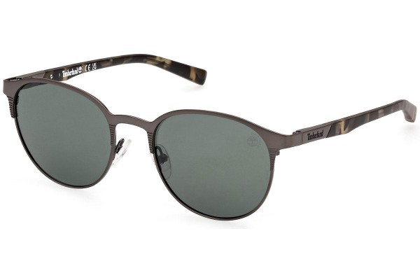 Okulary przeciwsłoneczne Timberland TB9313 13R Polarized Okrągłe Brązowe