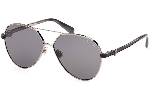 Okulary przeciwsłoneczne Moncler ML0263 14A Pilotki (Aviator) Srebrne