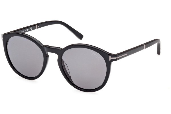 Слънчеви очила Tom Ford FT1021-N 01D Polarized Заоблени Черна