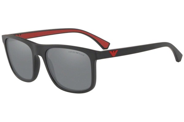 Okulary przeciwsłoneczne Emporio Armani EA4129 50016G Kwadratowe Czarne