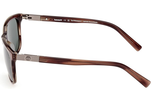 Okulary przeciwsłoneczne Timberland TB9318 48R Polarized Prostokątne Brązowe