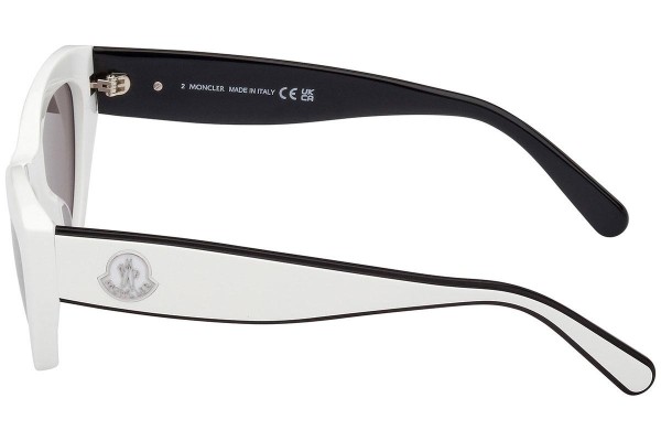Okulary przeciwsłoneczne Moncler ML0258 21C Kocie oczy Białe