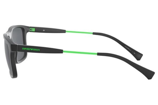 Okulary przeciwsłoneczne Emporio Armani EA4151 504287 Prostokątne Czarne