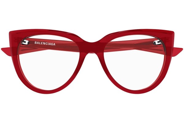 Okulary korekcyjne Balenciaga BB0218O 004 Kocie oczy Czerwone