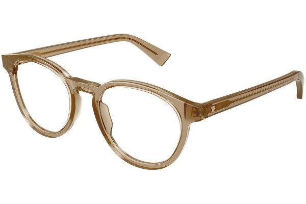 Okulary korekcyjne Bottega Veneta BV1225O 004 Okrągłe Brązowe