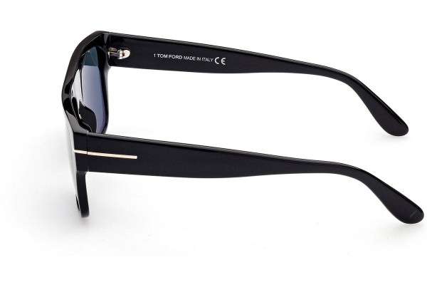 Okulary przeciwsłoneczne Tom Ford FT0907 01V Prostokątne Czarne