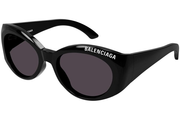 Okulary przeciwsłoneczne Balenciaga BB0267S 001 Okrągłe Czarne