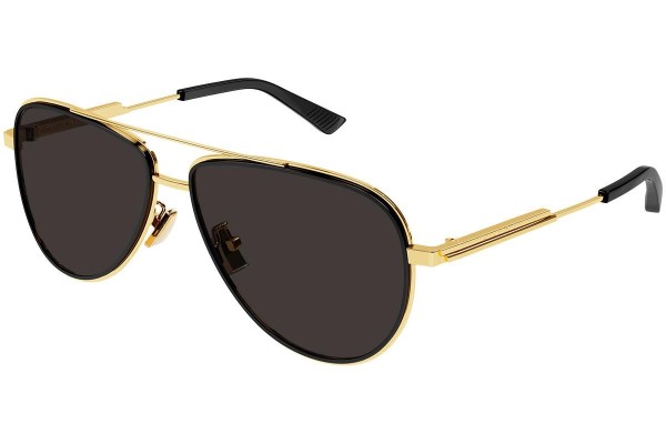 Okulary przeciwsłoneczne Bottega Veneta BV1240S 001 Pilotki (Aviator) Złote