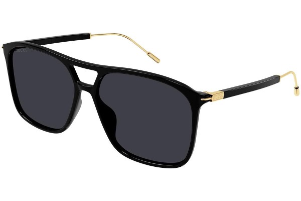 Okulary przeciwsłoneczne Gucci GG1270S 001 Pilotki (Aviator) Czarne