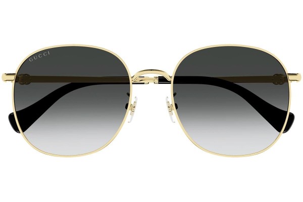 Okulary przeciwsłoneczne Gucci GG1142S 001 Okrągłe Złote