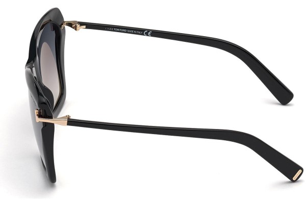 Okulary przeciwsłoneczne Tom Ford FT0849 01B Kocie oczy Czarne