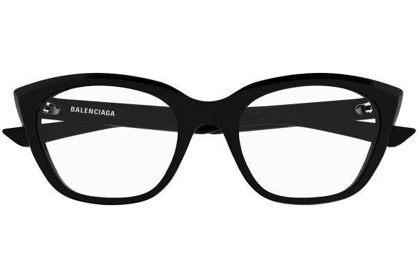 Okulary korekcyjne Balenciaga BB0219O 001 Kocie oczy Czarne
