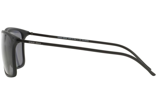 Okulary przeciwsłoneczne Giorgio Armani AR8034 504281 Polarized Kwadratowe Czarne