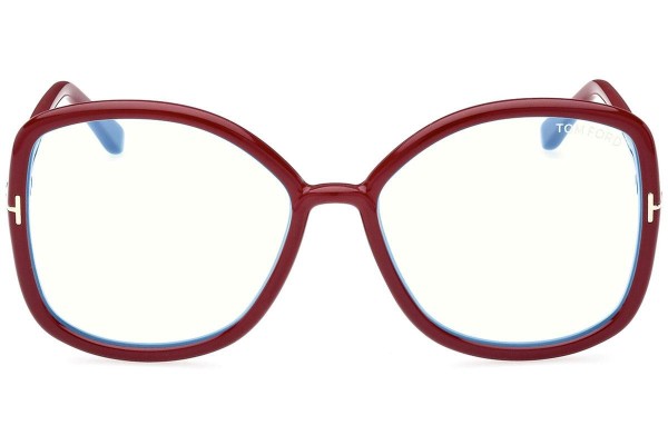 Okulary korekcyjne Tom Ford FT5845-B 074 blue-light [non-prescription] Kwadratowe Różowe