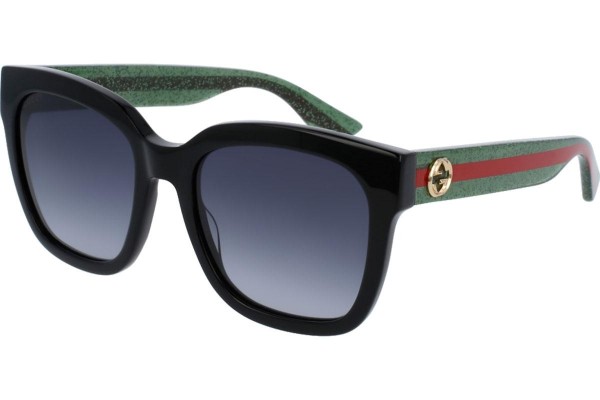 Okulary przeciwsłoneczne Gucci GG0034S 002 Kwadratowe Czarne