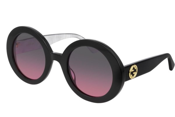 Okulary przeciwsłoneczne Gucci GG0319S 005 Okrągłe Czarne