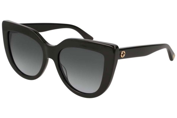 Okulary przeciwsłoneczne Gucci GG0164S 001 Kocie oczy Czarne