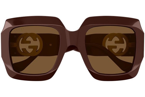 Okulary przeciwsłoneczne Gucci GG1022S 007 Kwadratowe Brązowe