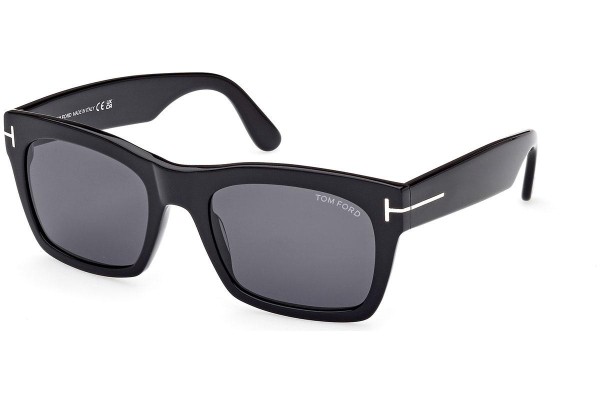 Solbriller Tom Ford Nico 2 FT1062 01A Firkantet Sort