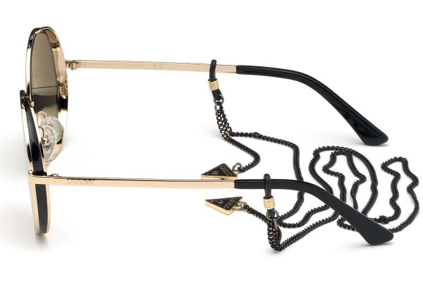 Okulary przeciwsłoneczne Guess GU7606 32G Okrągłe Złote