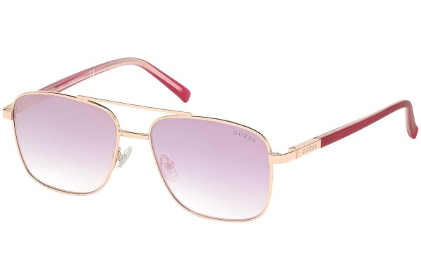 Okulary przeciwsłoneczne Guess GU3040 28Z Kwadratowe Złote