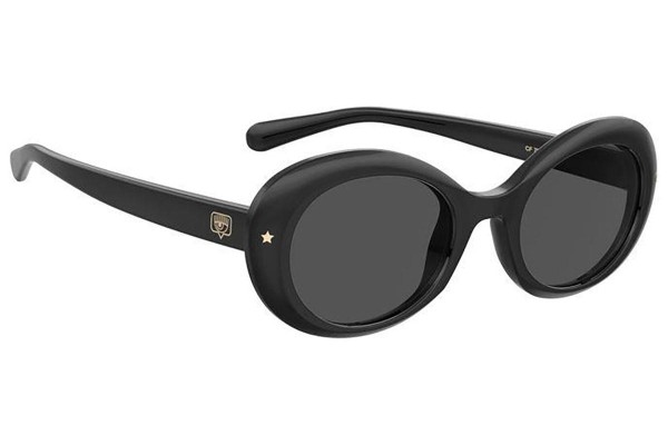 Okulary przeciwsłoneczne Chiara Ferragni CF7028/S 807/IR Owalne Czarne