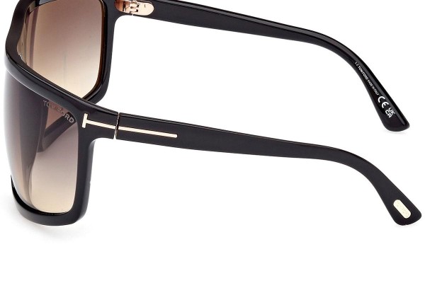 Слънчеви очила Tom Ford Clint 2 FT1066 01B Flat Top Черна