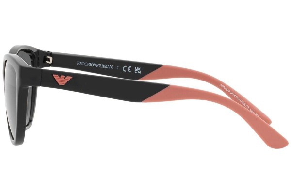 Okulary przeciwsłoneczne Emporio Armani EK4003 501787 Kocie oczy Czarne