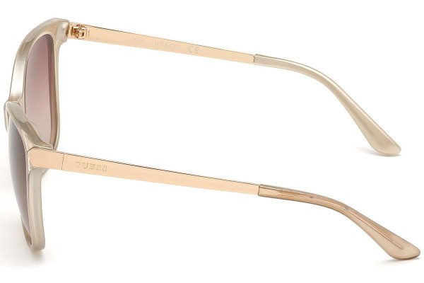 Okulary przeciwsłoneczne Guess GU7657 57F Kwadratowe Beżowe