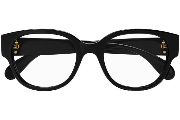 Okulary korekcyjne Gucci GG1411O 004 Owalne Czarne