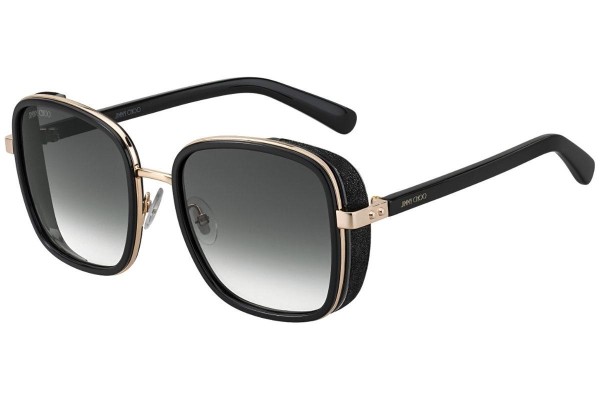 Okulary przeciwsłoneczne Jimmy Choo Elva/S 2M2/9O Kwadratowe Czarne