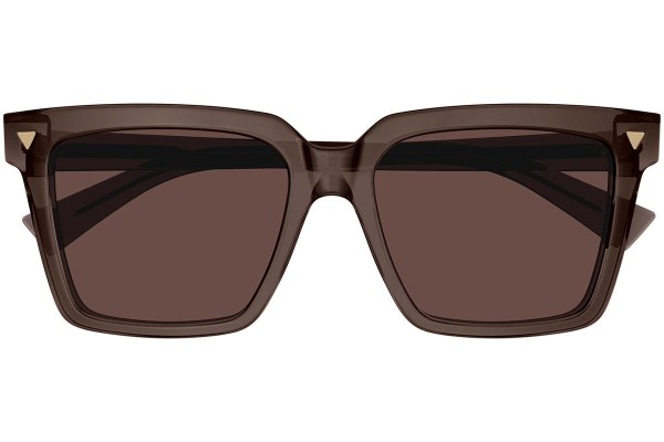 Okulary przeciwsłoneczne Bottega Veneta BV1254S 003 Kwadratowe Brązowe