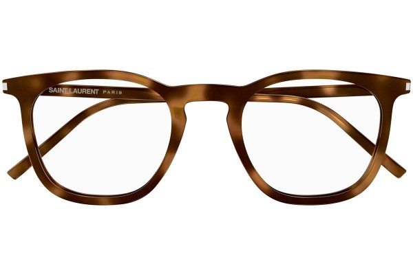 Okulary korekcyjne Saint Laurent SL623 OPT 003 blue-light [non-prescription] Okrągłe Havana