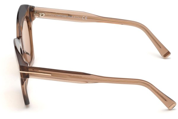 Okulary przeciwsłoneczne Tom Ford Bardot FT0689 45G Kocie oczy Brązowe