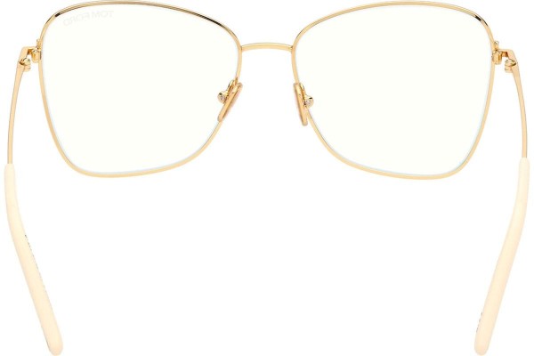 Okulary korekcyjne Tom Ford FT5906-B 025 Kocie oczy Beżowe