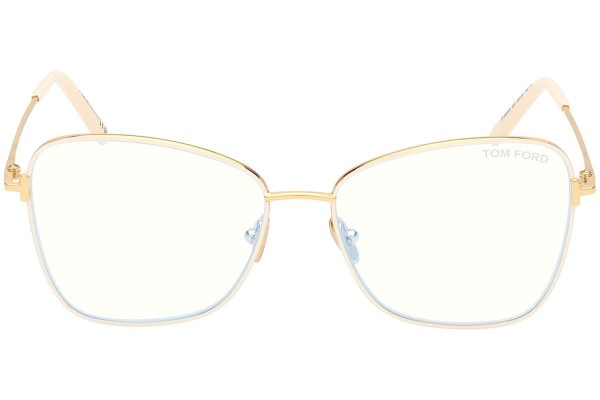 Okulary korekcyjne Tom Ford FT5906-B 025 Kocie oczy Beżowe