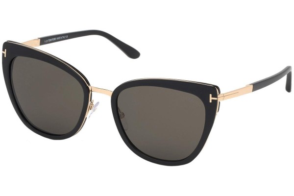 Okulary przeciwsłoneczne Tom Ford Simona FT0717 01A Kocie oczy Czarne