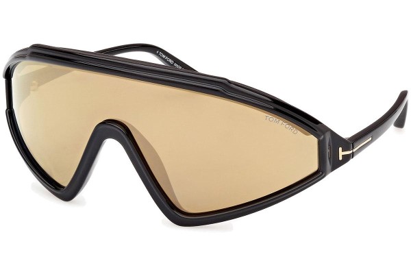 Okulary przeciwsłoneczne Tom Ford Lorna FT1121 01G Pojedyncze | Shield Czarne