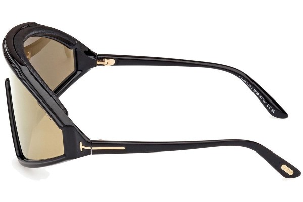 Okulary przeciwsłoneczne Tom Ford Lorna FT1121 01G Pojedyncze | Shield Czarne
