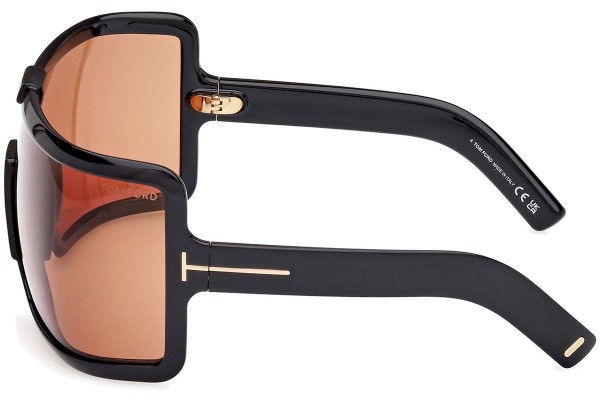 Okulary przeciwsłoneczne Tom Ford Parker FT1118 01E Kwadratowe Czarne