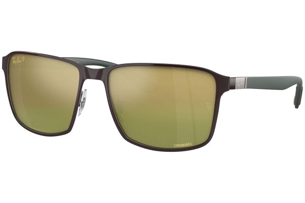 Zonnebril Ray-Ban Chromance Collection RB3721CH 188/6O Polarized Vierkant Bruin