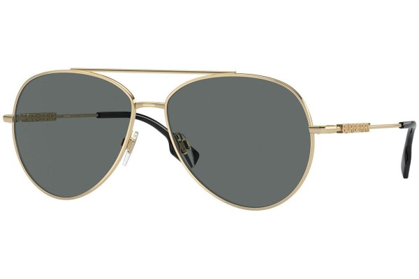 Okulary przeciwsłoneczne Burberry BE3147 110981 Polarized Pilotki (Aviator) Złote