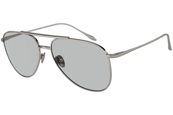 Okulary przeciwsłoneczne Giorgio Armani AR6152 301087 Pilotki (Aviator) Szare