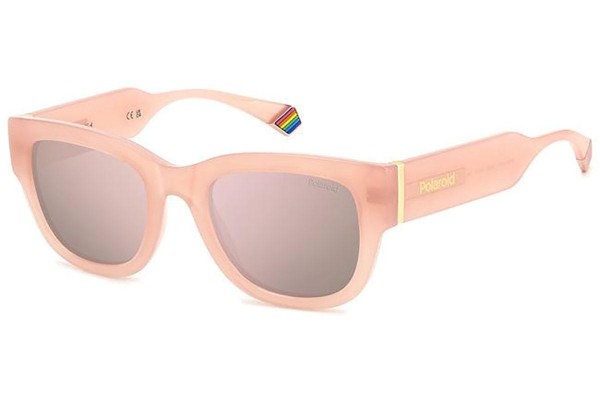 Слънчеви очила Polaroid PLD6213/S/X 35J/JQ Polarized Правоъгълни Розова