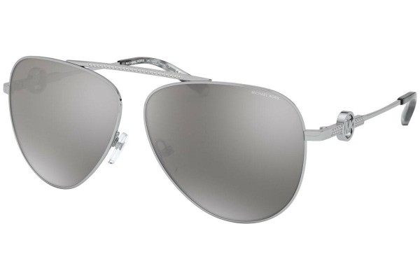 Okulary przeciwsłoneczne Michael Kors Salina MK1066B 10146G Pilotki (Aviator) Srebrne