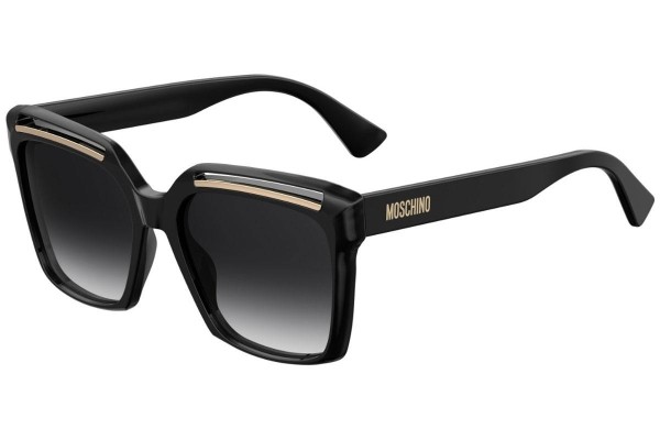 Okulary przeciwsłoneczne Moschino MOS035/S 807/9O Kwadratowe Czarne