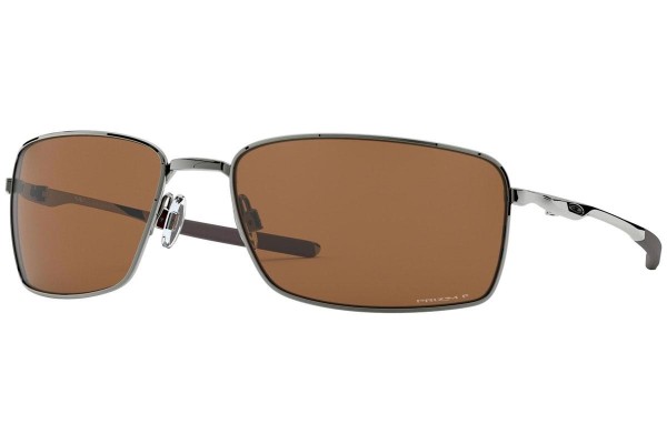 Ochelari de soare Oakley Square Wire OO4075-14 PRIZM Polarized Dreptunghiulari Argintii